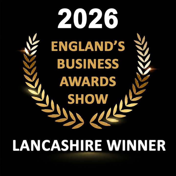 England's Business Awards Show 2026 Lancashire Winner badge